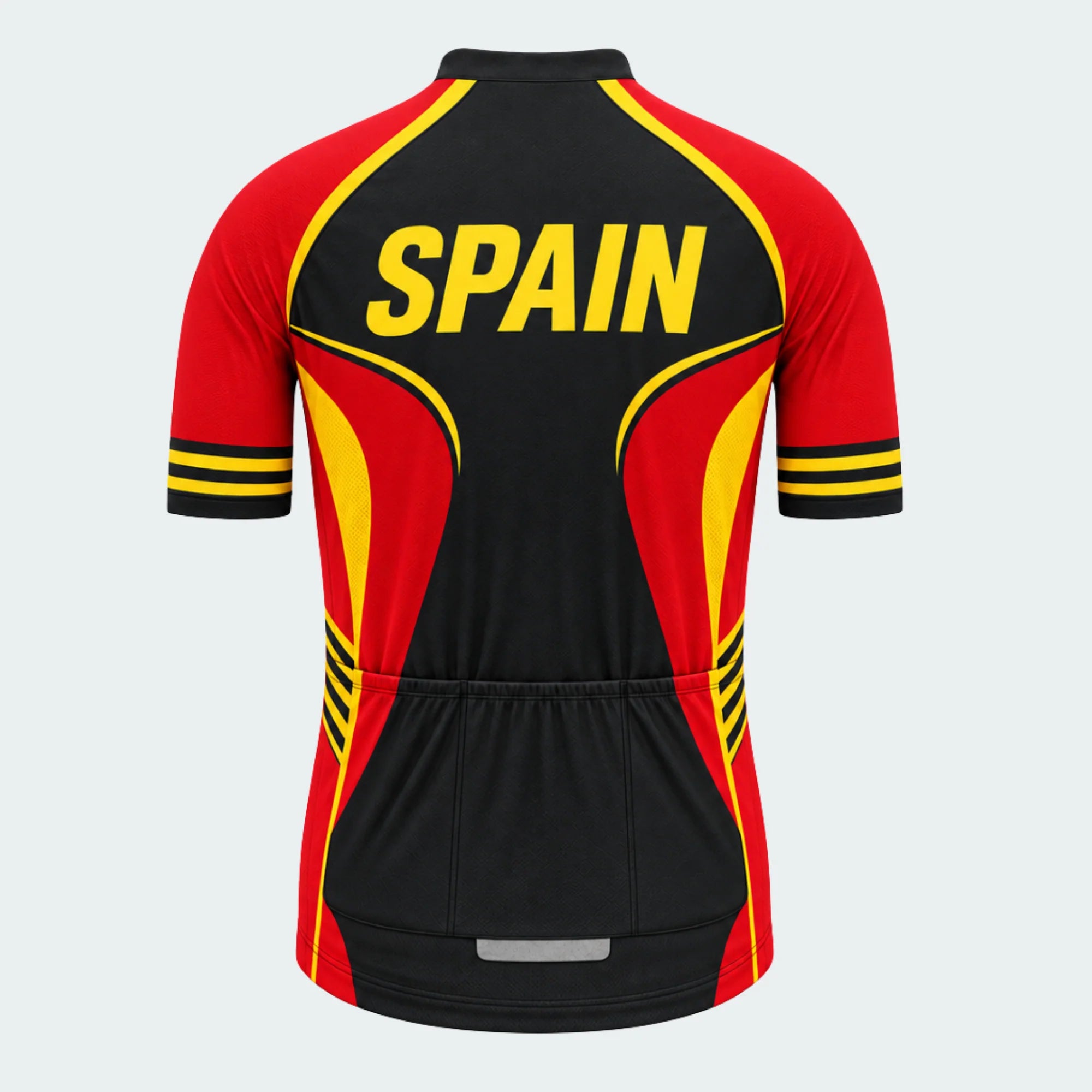 Men's Personalized Short Sleeve Cycling Jersey – Spain Coat of Arms - Back