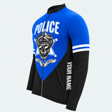 Men's Personalized Long Sleeve Cycling Jersey – Police Skull - Side