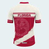 Men's Personalized Short Sleeve Cycling Jersey – Florida Heritage Map - Back