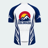Men's Personalized Short Sleeve Cycling Jersey – Colorado Peaks Emblem - Back