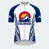 Men's Personalized Short Sleeve Cycling Jersey – Colorado Peaks Emblem - Front