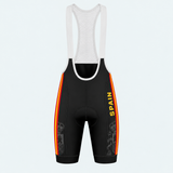 Men's Spain Heraldic Stripe Cycling Bib Shorts - Front
