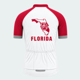 Men's Personalized Short Sleeve Cycling Jersey – Florida Bold Emblem - Back