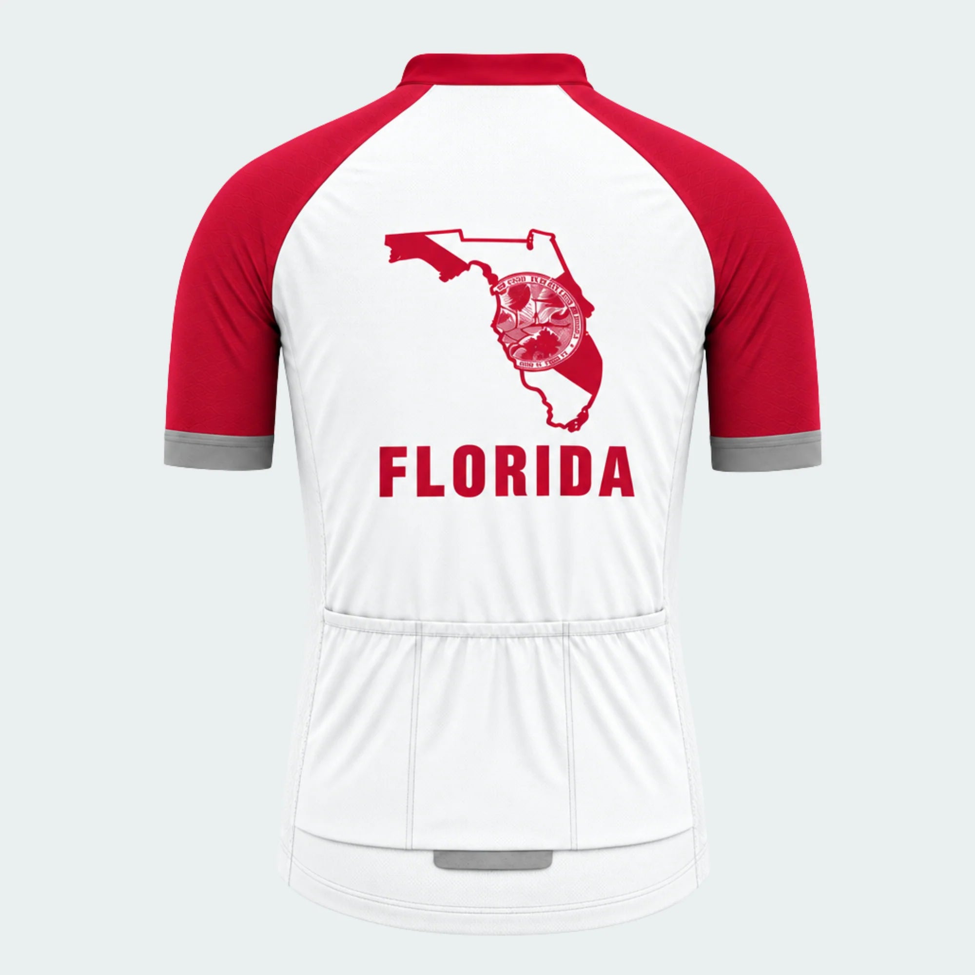 Men's Personalized Short Sleeve Cycling Jersey – Florida Bold Emblem - Back
