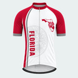 Men's Personalized Short Sleeve Cycling Jersey – Florida Bold Emblem - Front