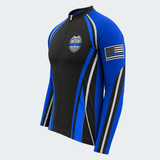 Men's Personalized Long Sleeve Cycling Jersey – Police Officers Protect With Honor - Side