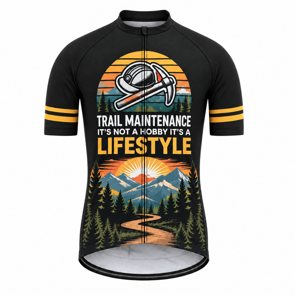 Men's Trail Maintenance Crew Pride Short-Sleeve Cycling Jersey - Front