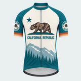 Men's Personalized Short Sleeve Cycling Jersey – California Republic Mountain - Front