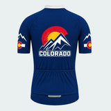 Men's Personalized Short Sleeve Cycling Jersey – Colorado Alpine Summit - Back