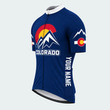 Men's Personalized Short Sleeve Cycling Jersey – Colorado Alpine Summit - Front 45°