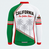 Men's Personalized Long Sleeve Cycling Jersey – California Bear & Palms - Back