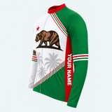 Men's Personalized Long Sleeve Cycling Jersey – California Bear & Palms - Side