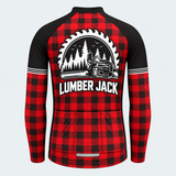 Men's Personalized Long Sleeve Cycling Jersey – Lumberjack Timber Crew - Back