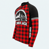 Men's Personalized Long Sleeve Cycling Jersey – Lumberjack Timber Crew - Side
