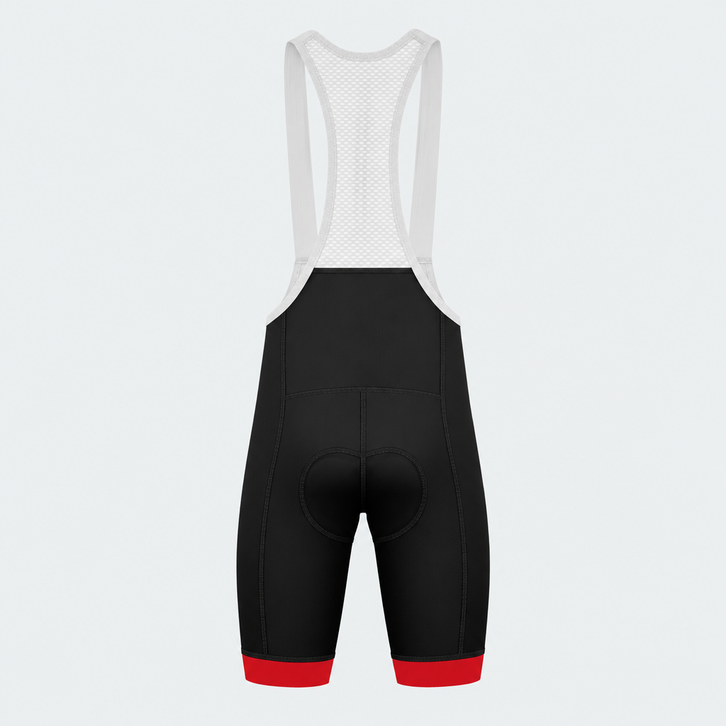 Men's US Firefighter And US Flag Cycling Bib Shorts - Back