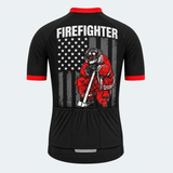 Men's Personalized Short Sleeve Cycling Jersey – US Firefighter Honor - Back