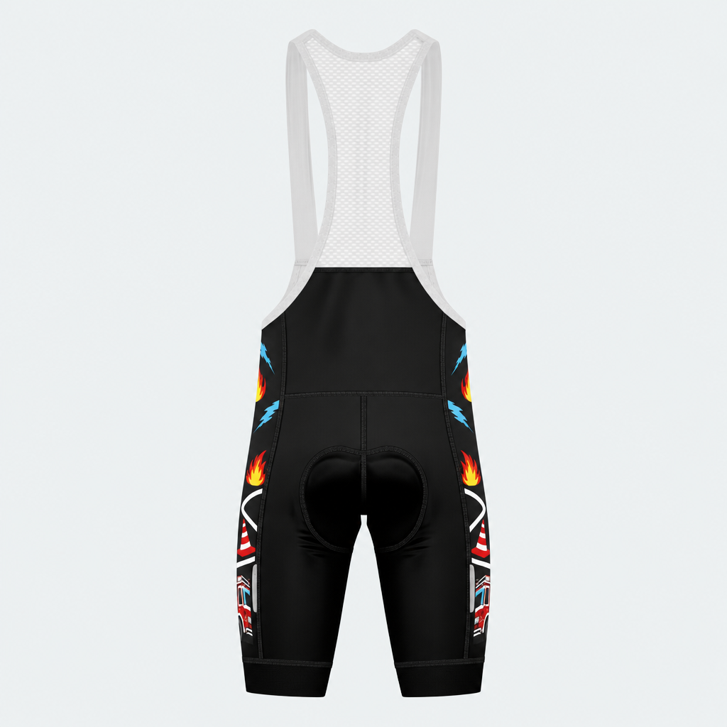 Men's US Firefighter Pride Cycling Bib Shorts - Back