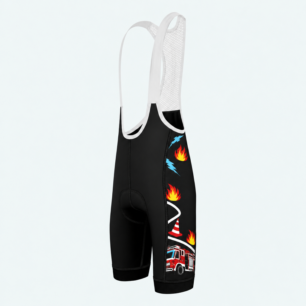 Men's US Firefighter Pride Cycling Bib Shorts - Side