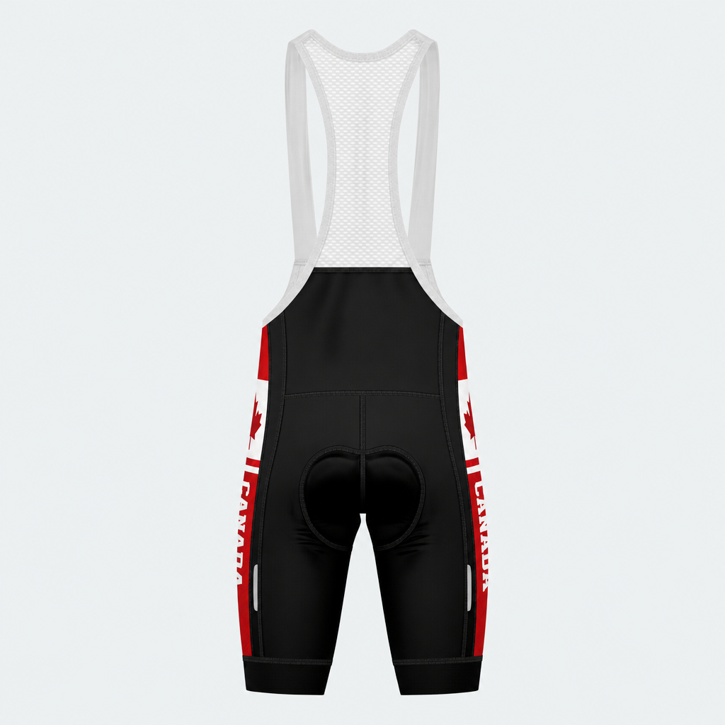 Men's Canada Maple Banner Cycling Bib Shorts - Back