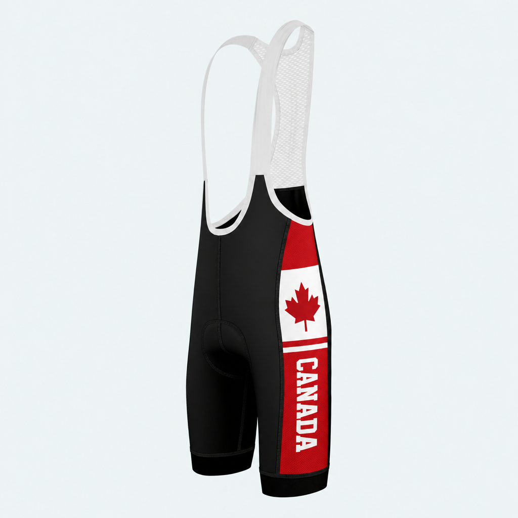 Men's Canada Maple Banner Cycling Bib Shorts - Side
