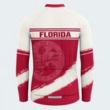 Men's Personalized Long Sleeve Cycling Jersey – Florida Heritage Map - Back