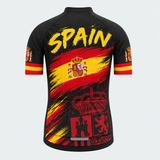 Men's Personalized Short Sleeve Cycling Jersey – Spain National Pride - Back