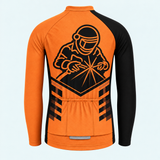 Men's Personalized Long Sleeve Cycling Jersey – Welder Pride - Back