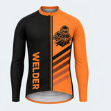 Men's Personalized Long Sleeve Cycling Jersey – Welder Pride - Front