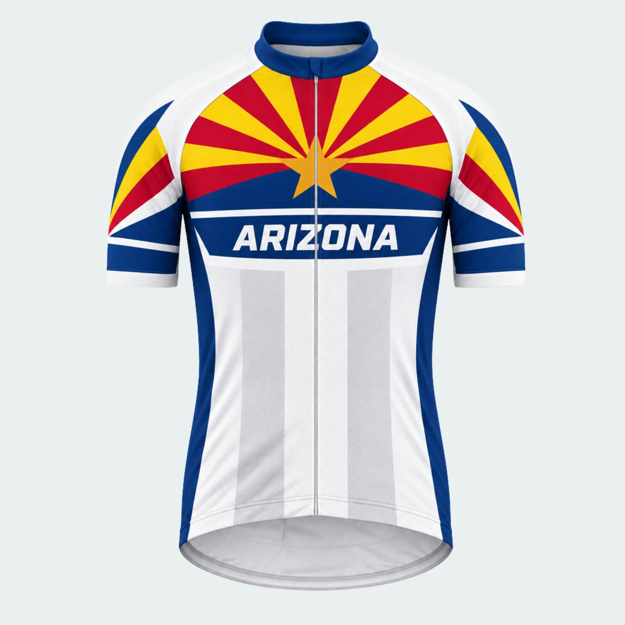 Men's Personalized Short Sleeve Cycling Jersey – Arizona Desert Star - Front