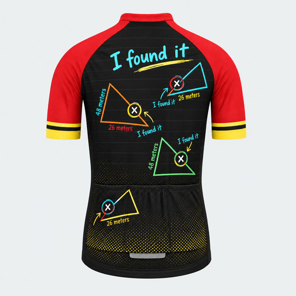 Men's Personalized Short Sleeve Cycling Jersey – Math Teacher Find X Geometry - Back