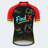 Men's Personalized Short Sleeve Cycling Jersey – Math Teacher Find X Geometry - Front