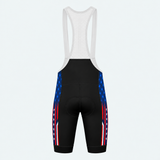Men's US Firefighter Flame And Stars Cycling Bib Shorts - Back