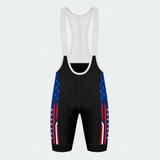 Men's US Firefighter Flame And Stars Cycling Bib Shorts - Front