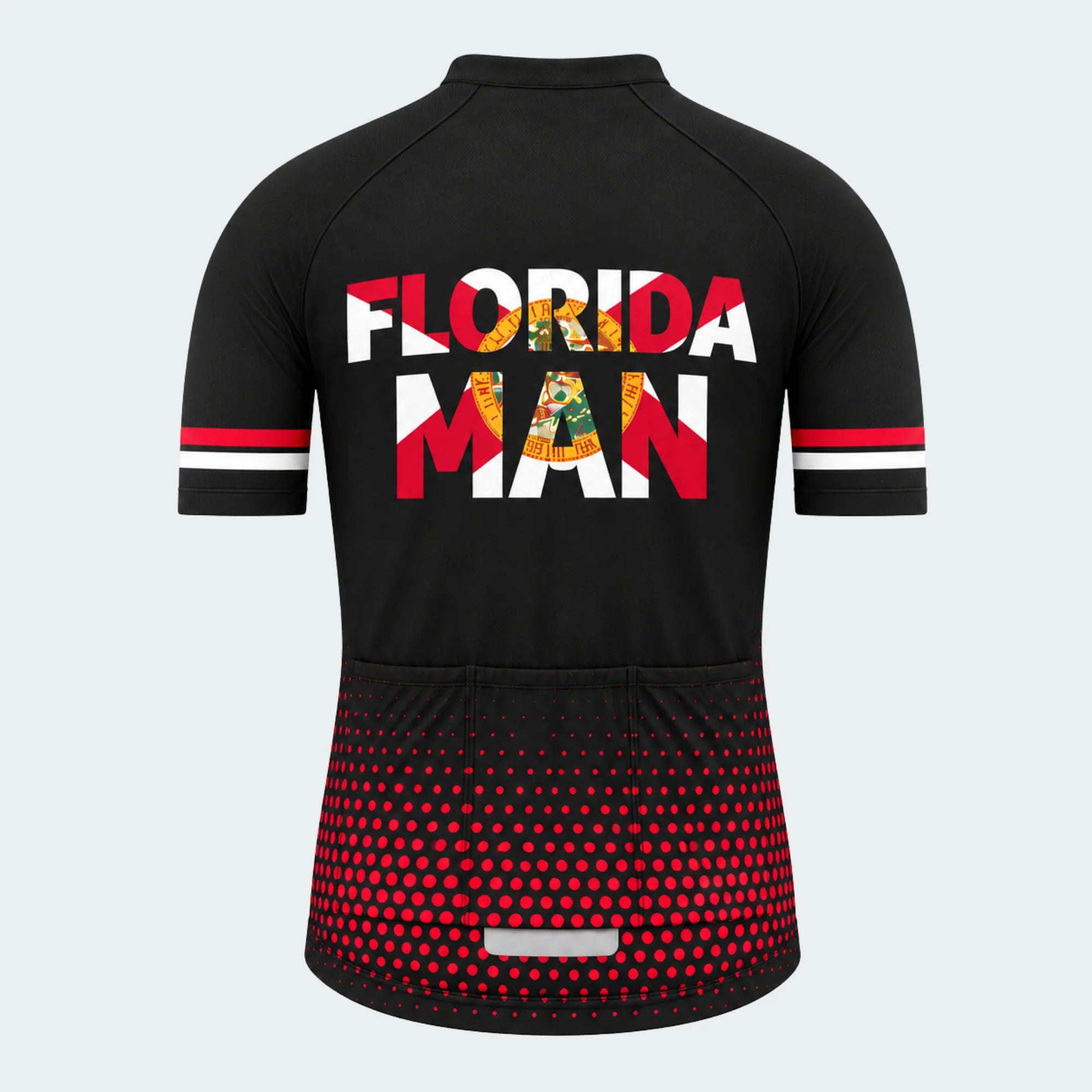Men's Personalized Short Sleeve Cycling Jersey – Florida Man Statement - Back