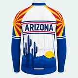 Men's Personalized Long Sleeve Cycling Jersey – Arizona Sonoran Horizon - Back