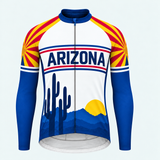 Men's Personalized Long Sleeve Cycling Jersey – Arizona Sonoran Horizon - Front
