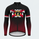 Men's Personalized Long Sleeve Cycling Jersey – Florida Man Statement - Front
