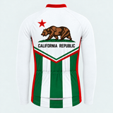 Men's Personalized Long Sleeve Cycling Jersey – California Bear Flag - Back