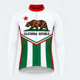 Men's Personalized Long Sleeve Cycling Jersey – California Bear Flag - Front