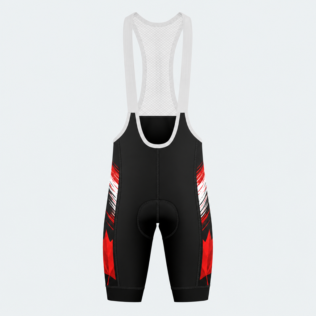 Men's Canada Maple Leaf Cycling Bib Shorts - Front