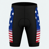 Men's USA Stars & Stripes Cycling Shorts - Front