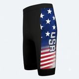 Men's USA Stars & Stripes Cycling Shorts - Side