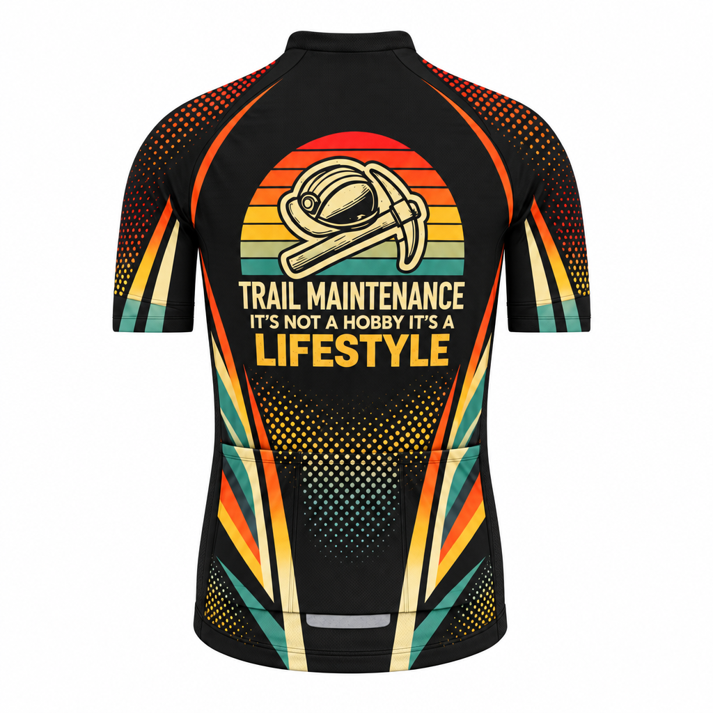 Men's Trail Maintenance Crew Gradient Short-Sleeve Cycling Jersey - Back
