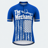 Men's Personalized Short Sleeve Cycling Jersey – The Mechanic Flag - Front