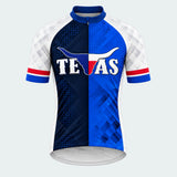 Men's Personalized Short Sleeve Cycling Jersey – Texas Steer Emblem - Front