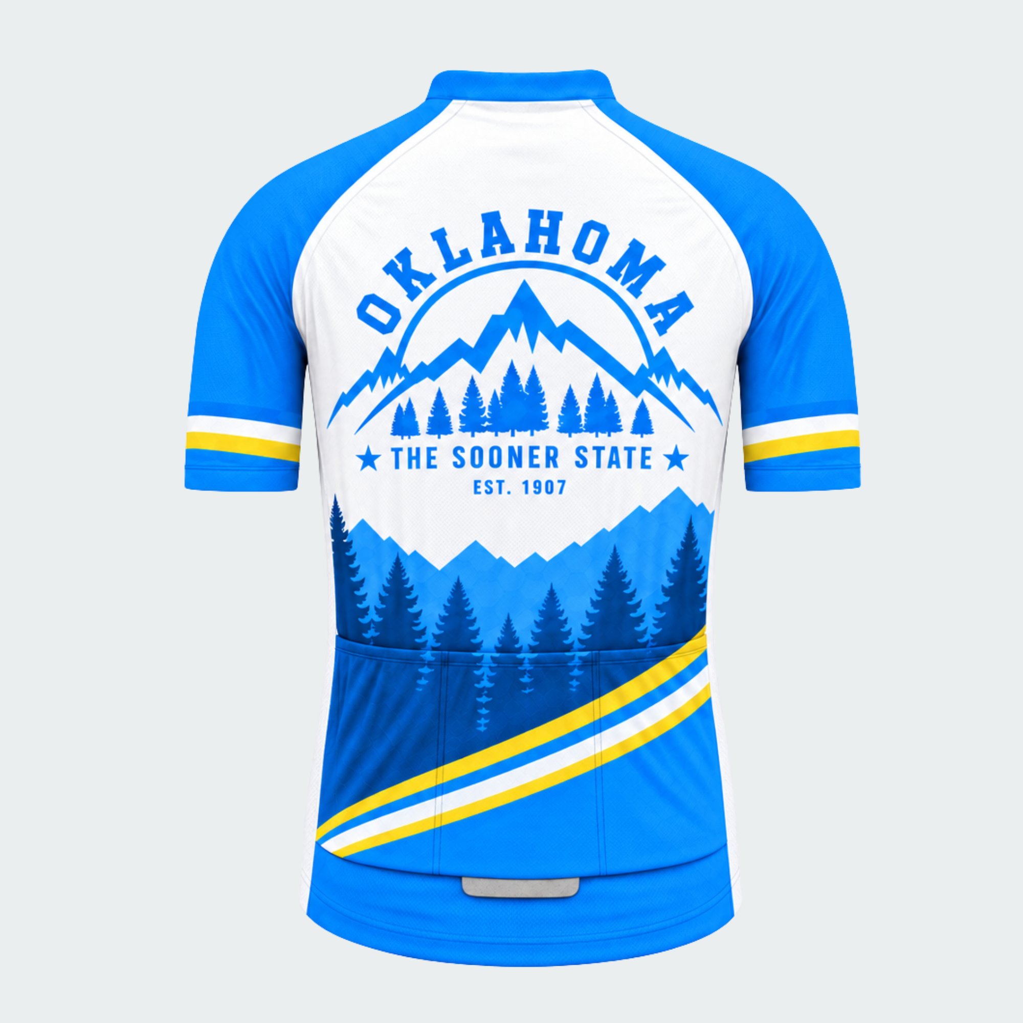 Men's Personalized Short Sleeve Cycling Jersey – Oklahoma Sooner Spirit - Back