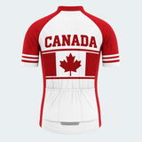Men's Personalized Short Sleeve Cycling Jersey – Canada Maple Banner - Back