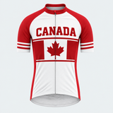 Men's Personalized Short Sleeve Cycling Jersey – Canada Maple Banner - Front