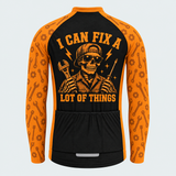 Men's Personalized Long Sleeve Cycling Jersey – Mechanic I Can Fix A Lot - Back