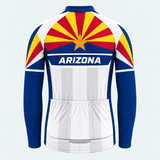 Men's Personalized Long Sleeve Cycling Jersey – Arizona Desert Star - Back